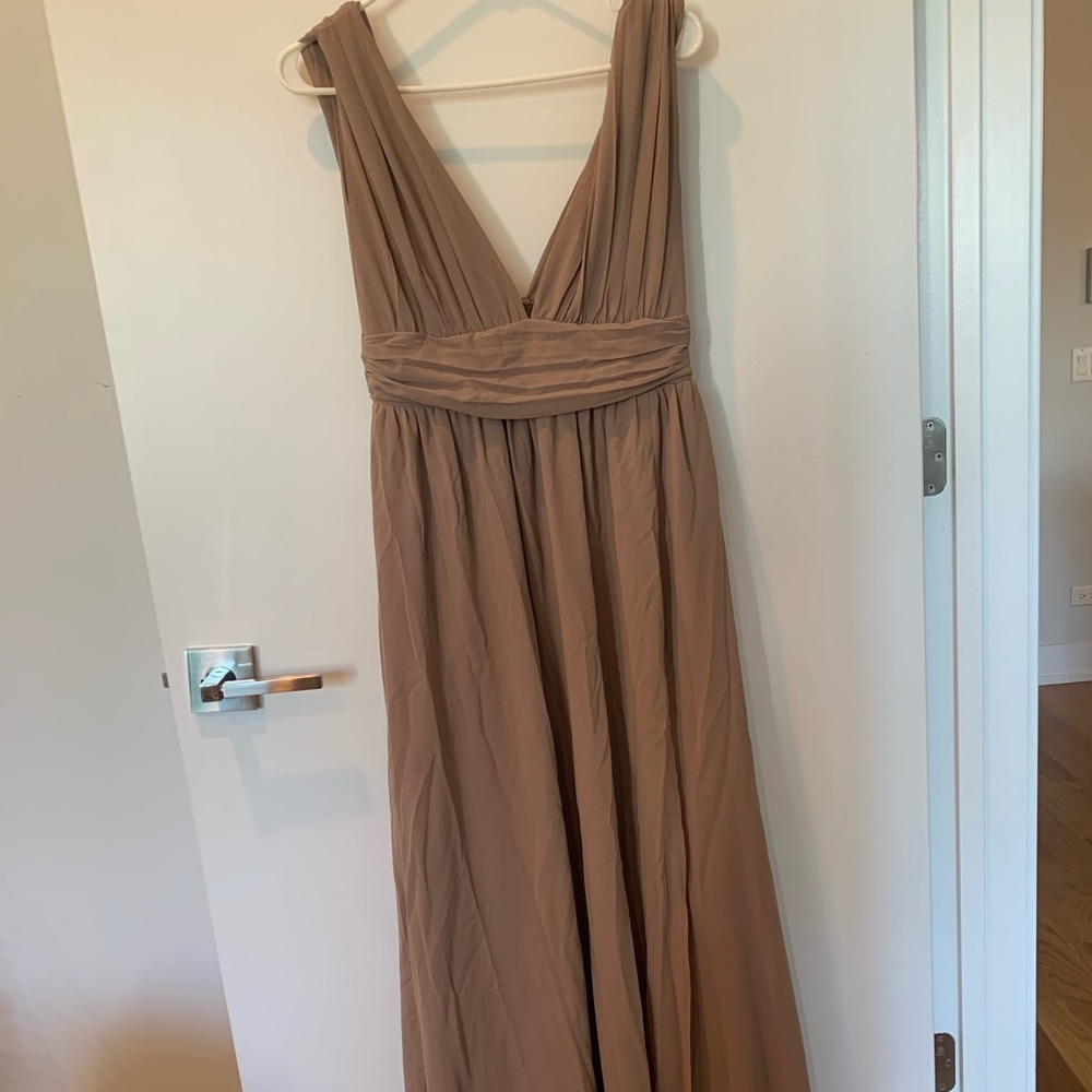Lulu’s heavenly hues taupe dress